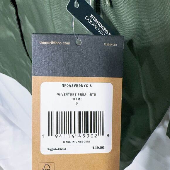 The North Face Women Venture Parka RTO Thyme Long Dryvent Waterproof Jacket S - Picture 8 of 8